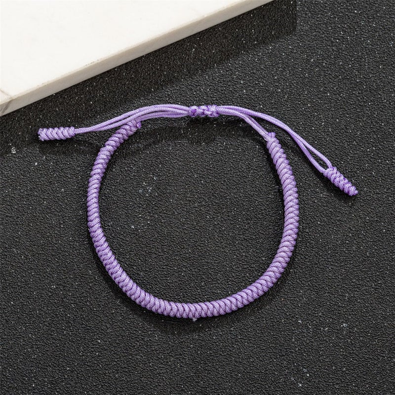 kelistom Handmade String Bracelet for Women Men Simple Red Black Braided Adjustable Charm Bracelets Minimalist Jewelry - Image 2